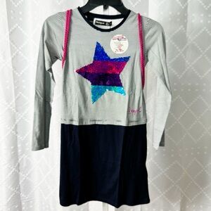 #38🎄 325. 2 piece Desigual Big Girls' Dress & matching bag Villahermosa NEW